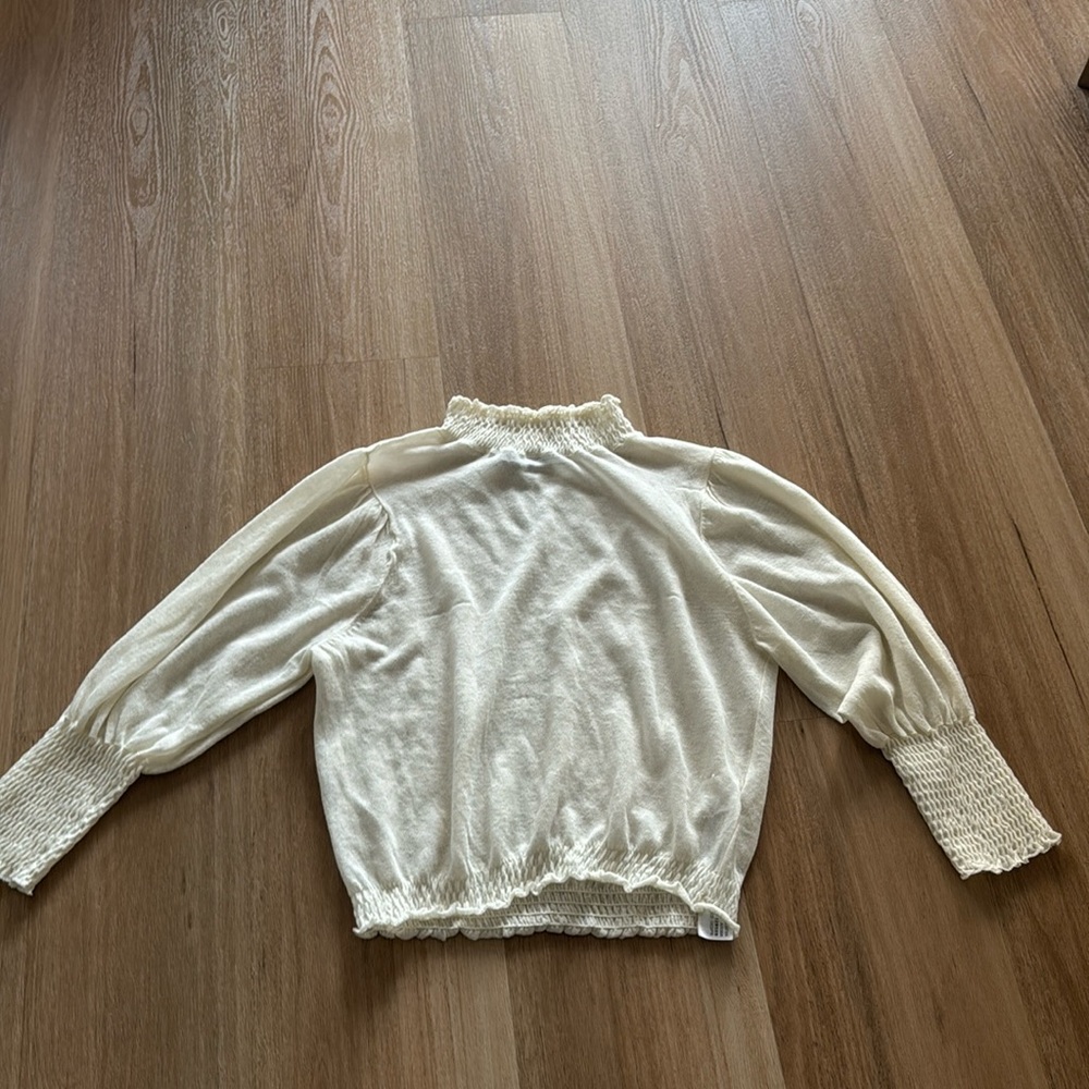 Sheer white blouse